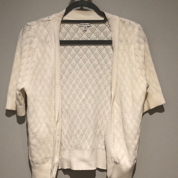 Croft & Barrow Petite White Cardigan - Picture 1 of 2
